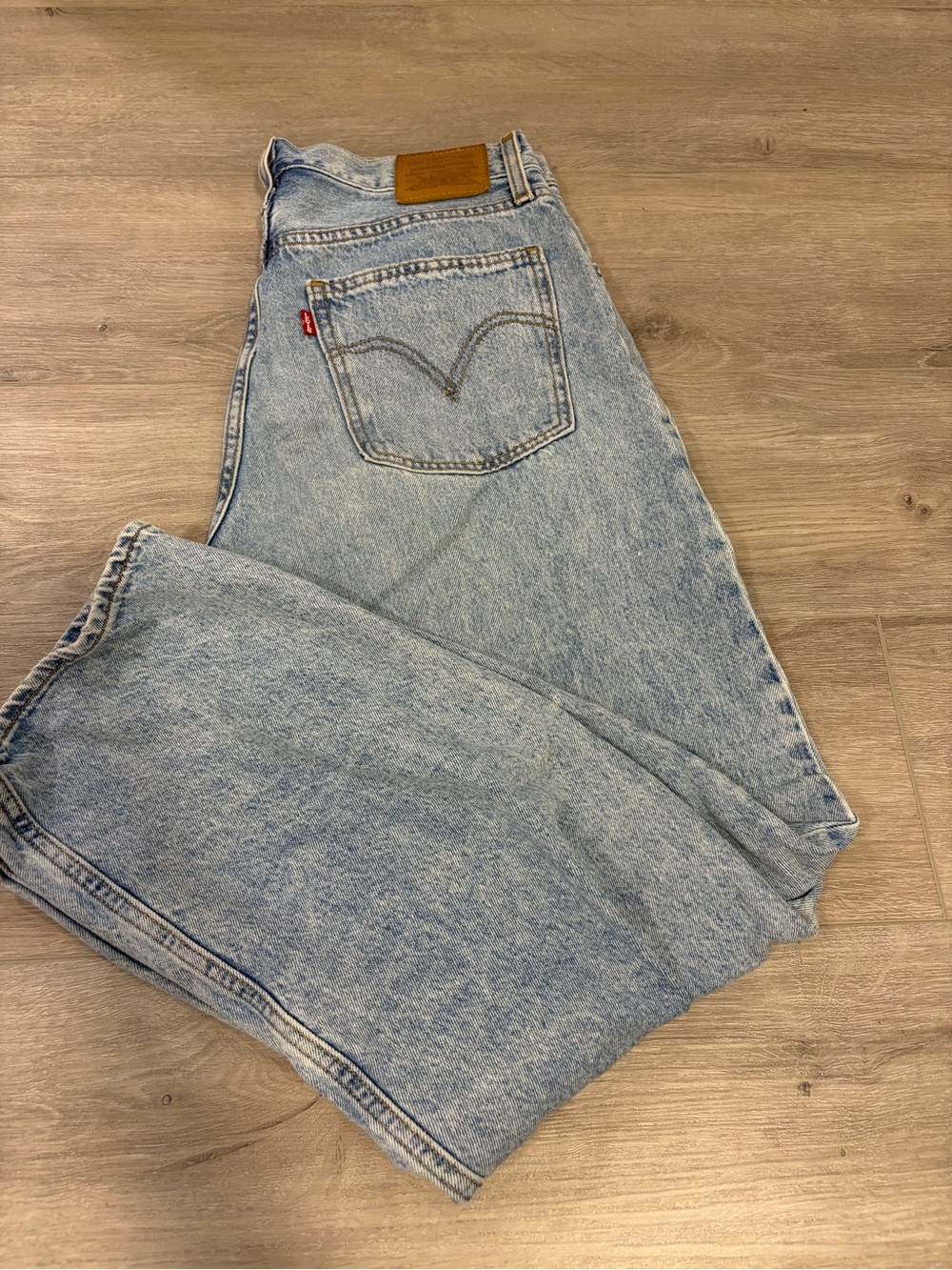 Levi's Light Blue womans Straight-Leg baggy Jeans